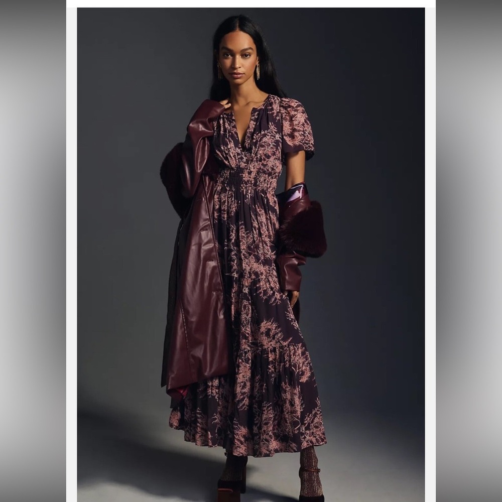 NWOT. Anthropologie Somerset Maxi Dress: Chiffon Edition, Large. Never worn